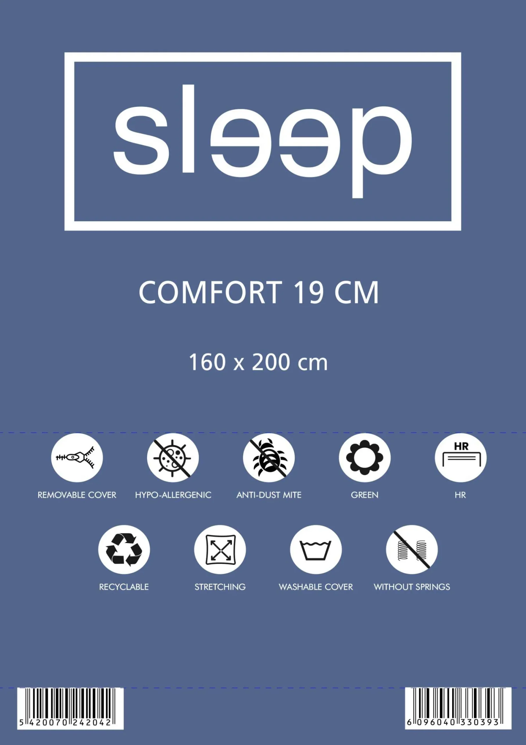 Doppelmatratze Comfort Plus 160x200x19cm - Kaltschaum