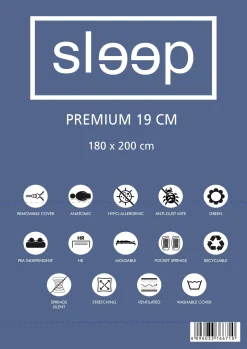 Doppelmatratze Premium Plus 180x200x19cm - Taschenfederkern