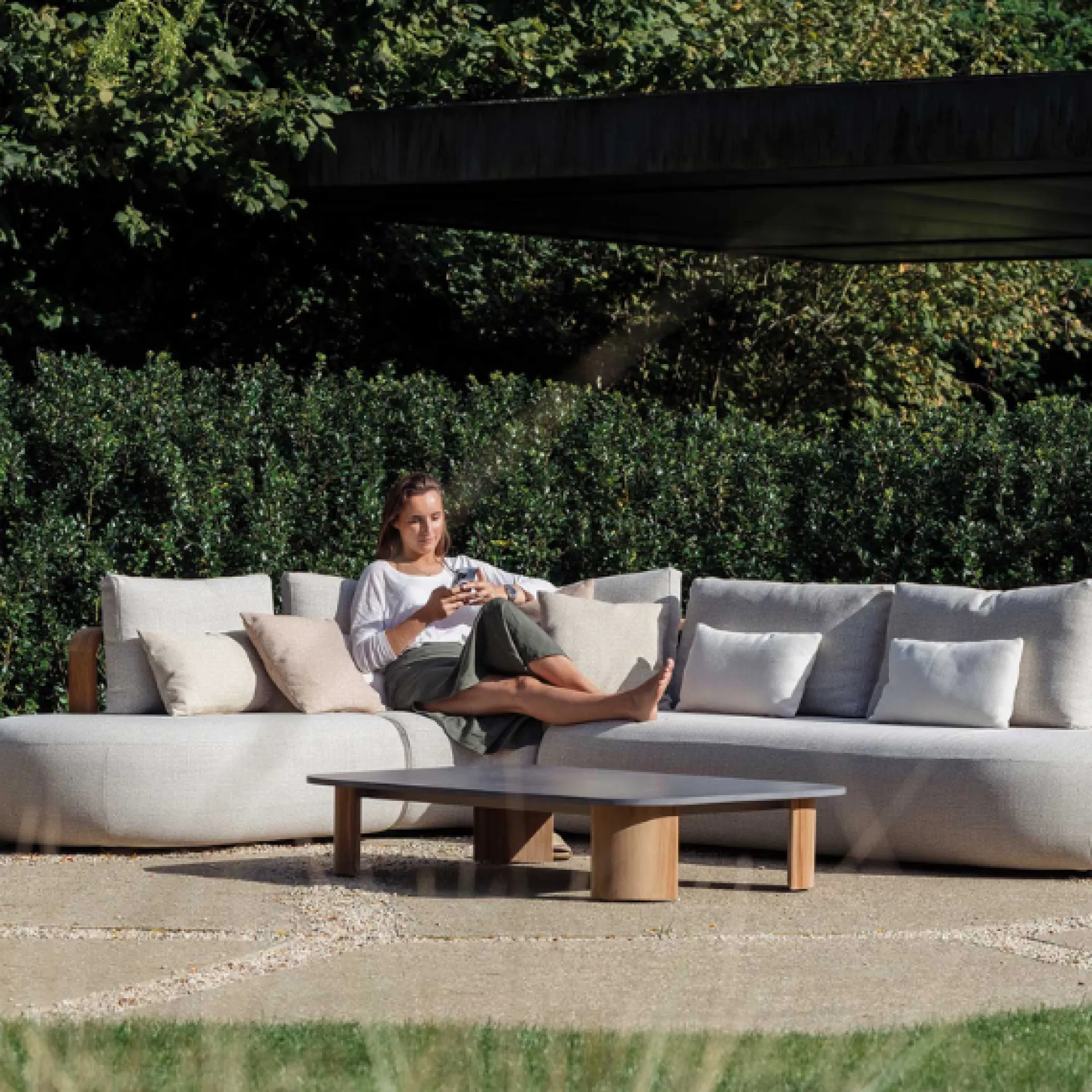 Gescova Doppelsofa Garten Mila - Textileen - 220x100x80 cm -