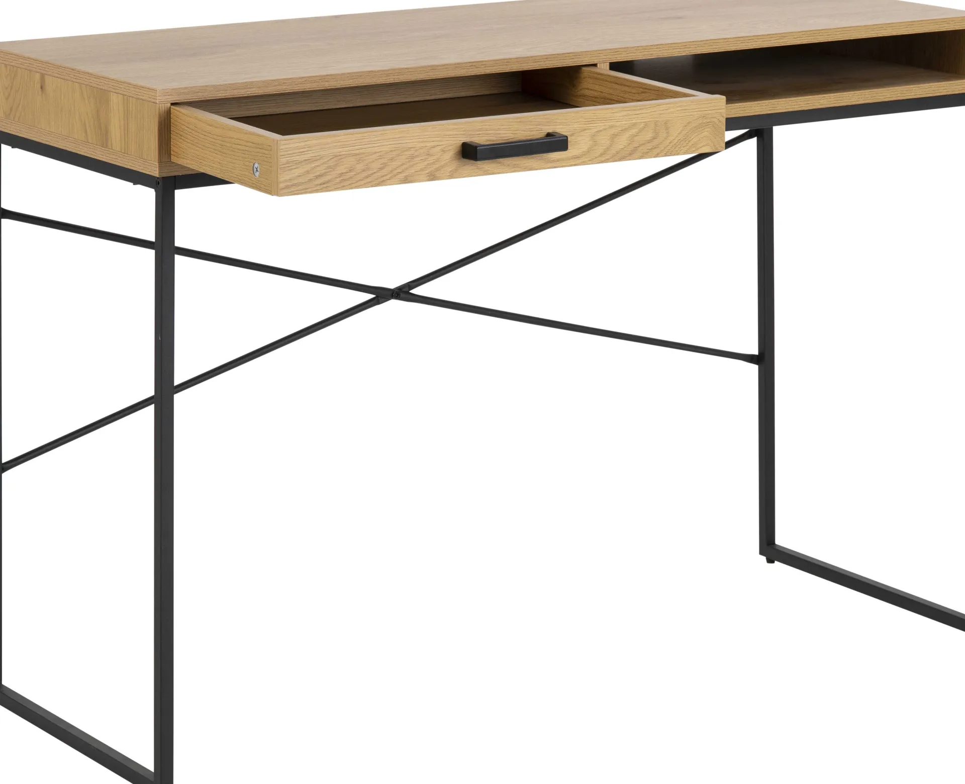 Emob Dover Schreibtisch 110cm - mit Ablageschublade - Wildeiche