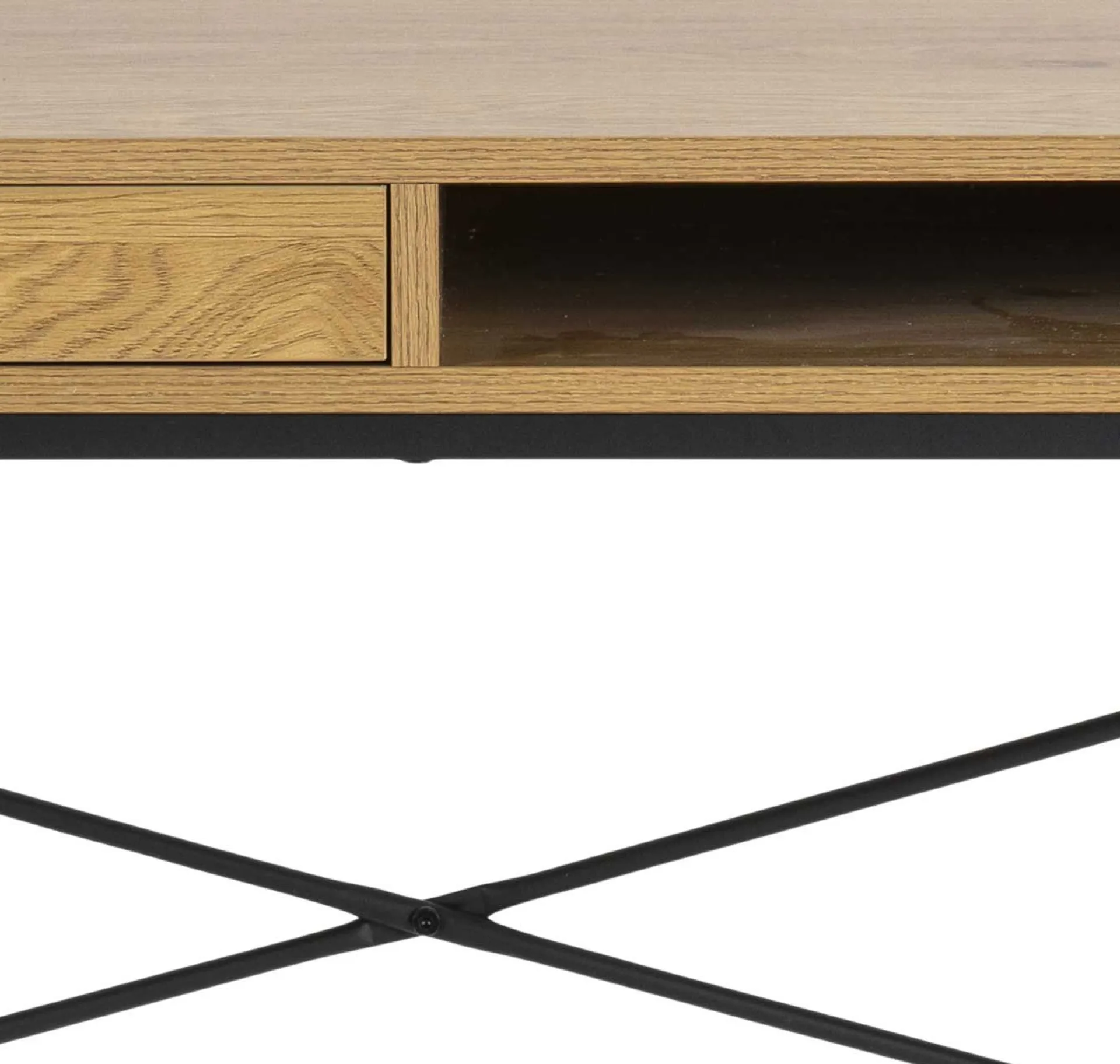 Emob Dover Schreibtisch 110cm - mit Ablageschublade - Wildeiche