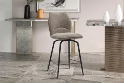 Rousseau Drehbarer Barhocker Lara | 48 x 56 x 103 cm | Sandfarbenes Design
