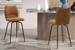 Rousseau Drehbarer Barhocker Lara | 48 x 56 x 103 cm | Rust-design