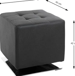 Haku Drehhocker mit Chromfuß | | 90 kg Belastbarkeit
