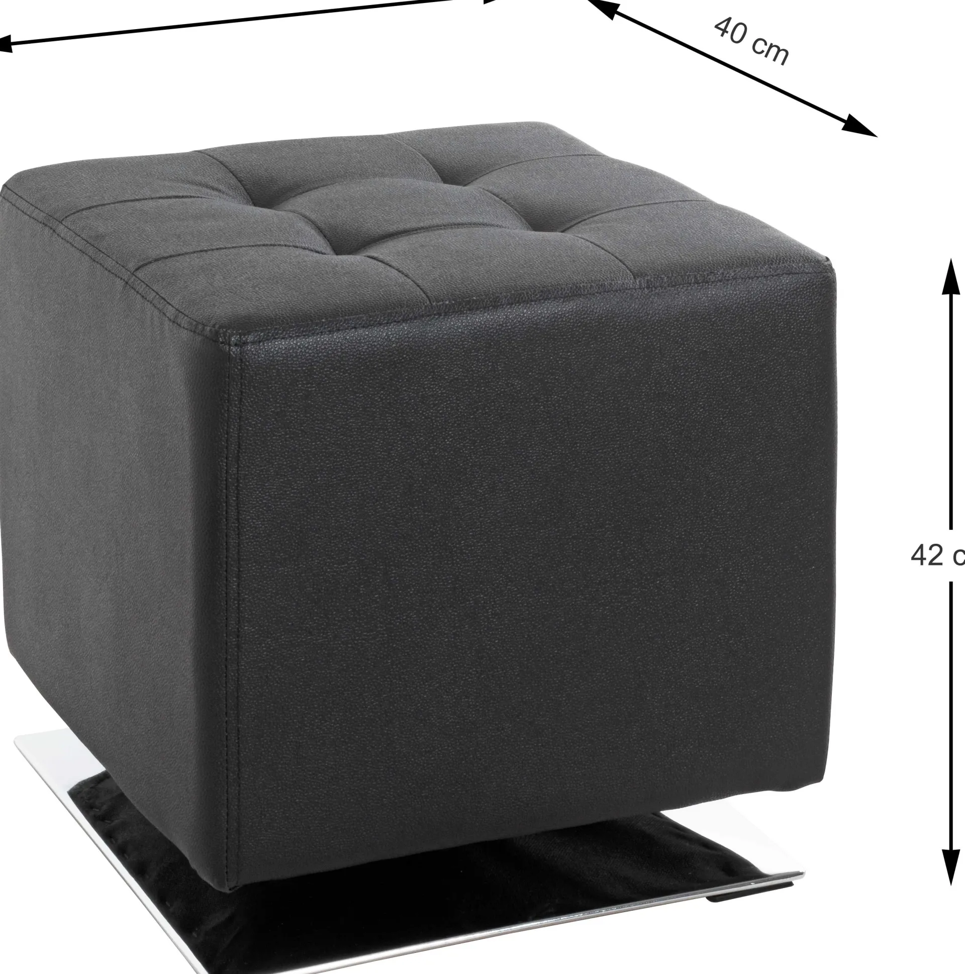 Haku Drehhocker mit Chromfuß | | 90 kg Belastbarkeit