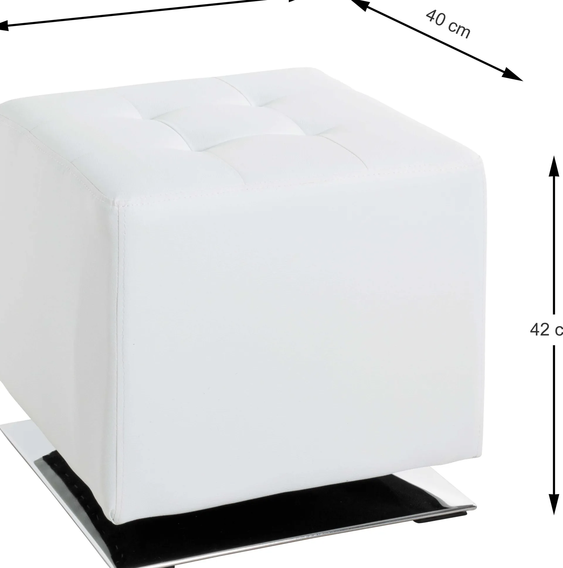 Haku Drehhocker mit Chromfuß | | 90 kg Belastbarkeit