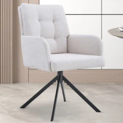 Rousseau Drehstuhl Granada | Metallbeine | ecru