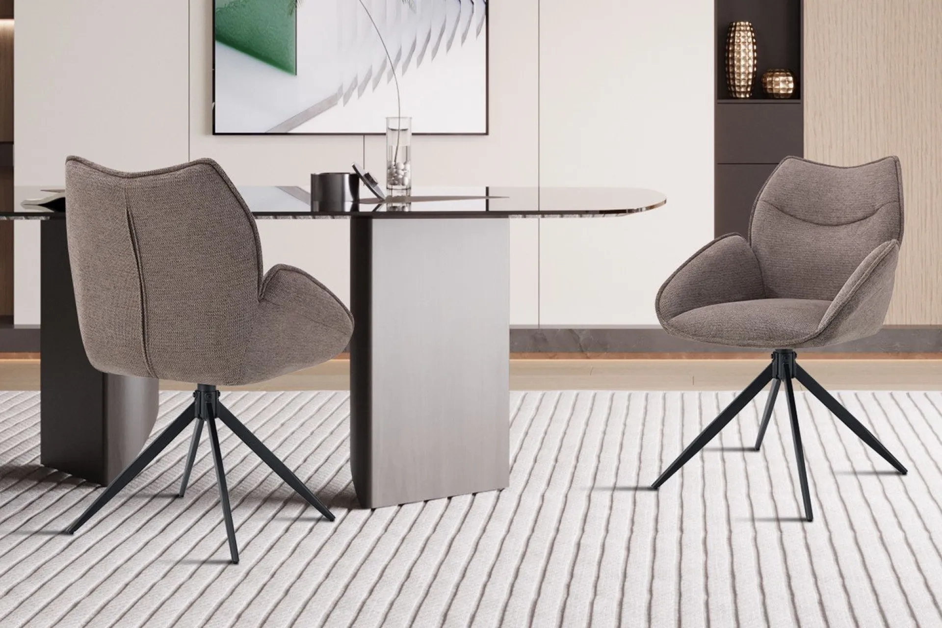 Rousseau Drehstuhl Mahi | 60 x 66 x 90 cm | Pfefferdesign
