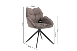 Rousseau Drehstuhl Mahi | 60 x 66 x 90 cm | Pfefferdesign