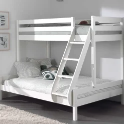 Dreifach-Etagenbett 3-Personen Holz - weiß