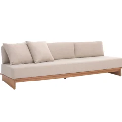 Gescova Dreisitzige Gartenbank Djerba - Textileen & Holz - 270x95x70 cm -