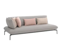 Gescova Dreisitziges Gartensofa Todo - Hell Textilene 220x95x80 cm
