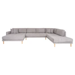 House Nordic Dunkeles Lido U-Sofa Open End mit 4 Kissen