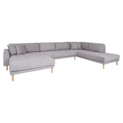 House Nordic Dunkeles Lido U-Sofa Open End mit 4 Kissen