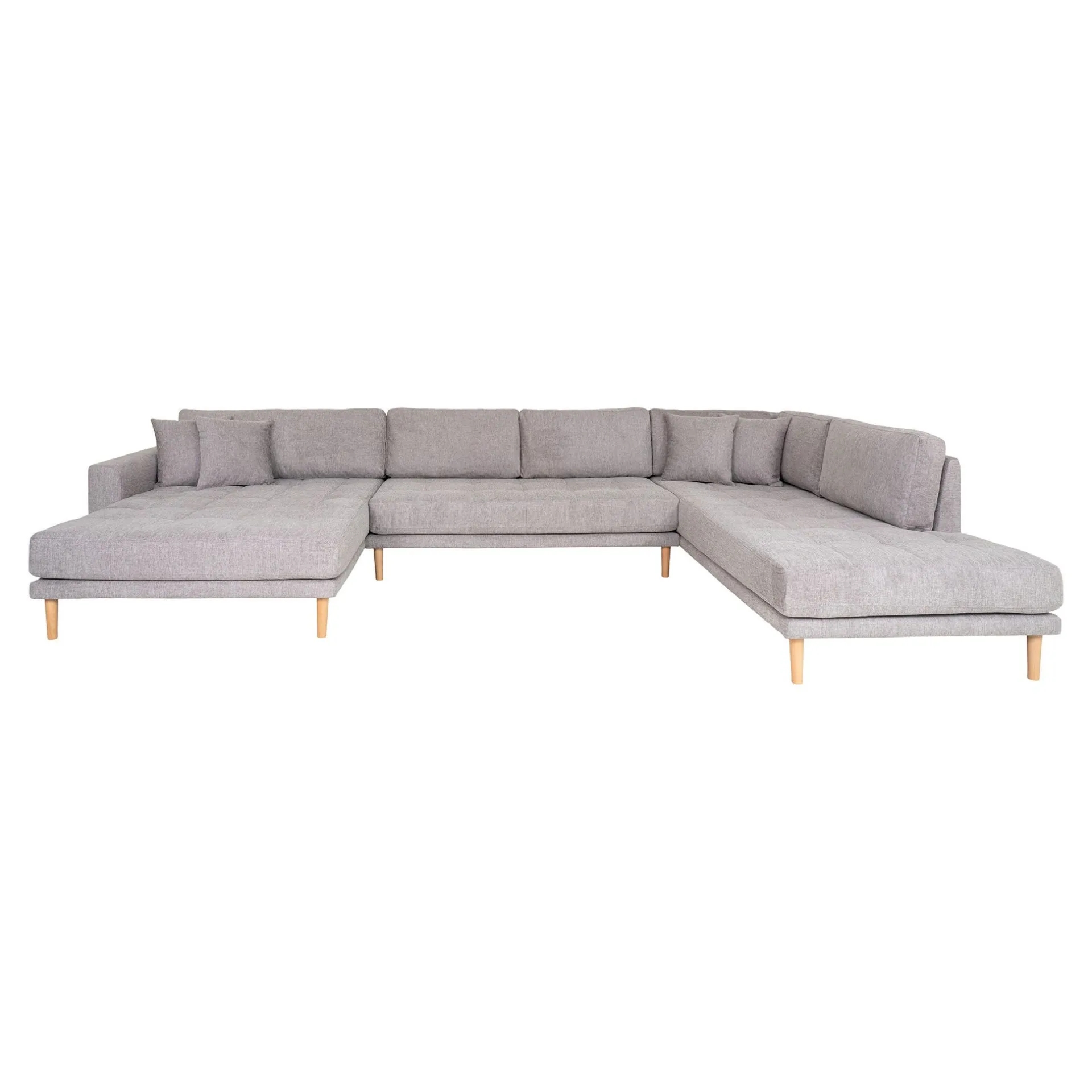 House Nordic Dunkeles Lido U-Sofa Open End mit 4 Kissen