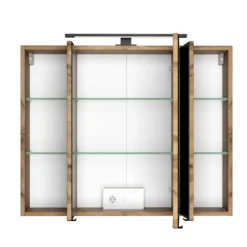 Held DusanBadezimmer : Säulenschrank, Spiegelschrank, Waschtischschrank, Hängeschränke - wotan oak