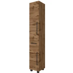 Held DusanBadezimmer : Säulenschrank, Spiegelschrank, Waschtischunterschrank, Hängeschränke - wotan oak