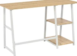 Kinder Emob Exclusive Dwayne Schreibtisch - 120x50x73cm - mit Stauraum - Eiche Dekor/Weiß