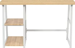 Kinder Emob Exclusive Dwayne Schreibtisch - 120x50x73cm - mit Stauraum - Eiche Dekor/Weiß
