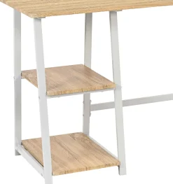 Kinder Emob Exclusive Dwayne Schreibtisch - 120x50x73cm - mit Stauraum - Eiche Dekor/Weiß