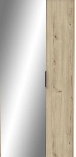 Ebony Schuhschrank 83x24x178cm - mit Spiegel - Eiche Dekor