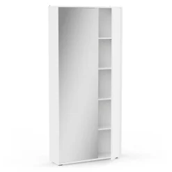 CBA Ebony Schuhschrank 83x24x178cm - mit Spiegel -