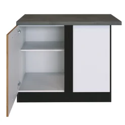 Held Eckkleiderschrank Sorrella 110cm 1 Tür - Eiche/Graphit