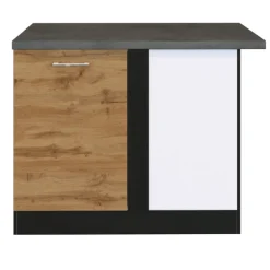 Held Eckkleiderschrank Sorrella 110cm 1 Tür - Eiche/Graphit