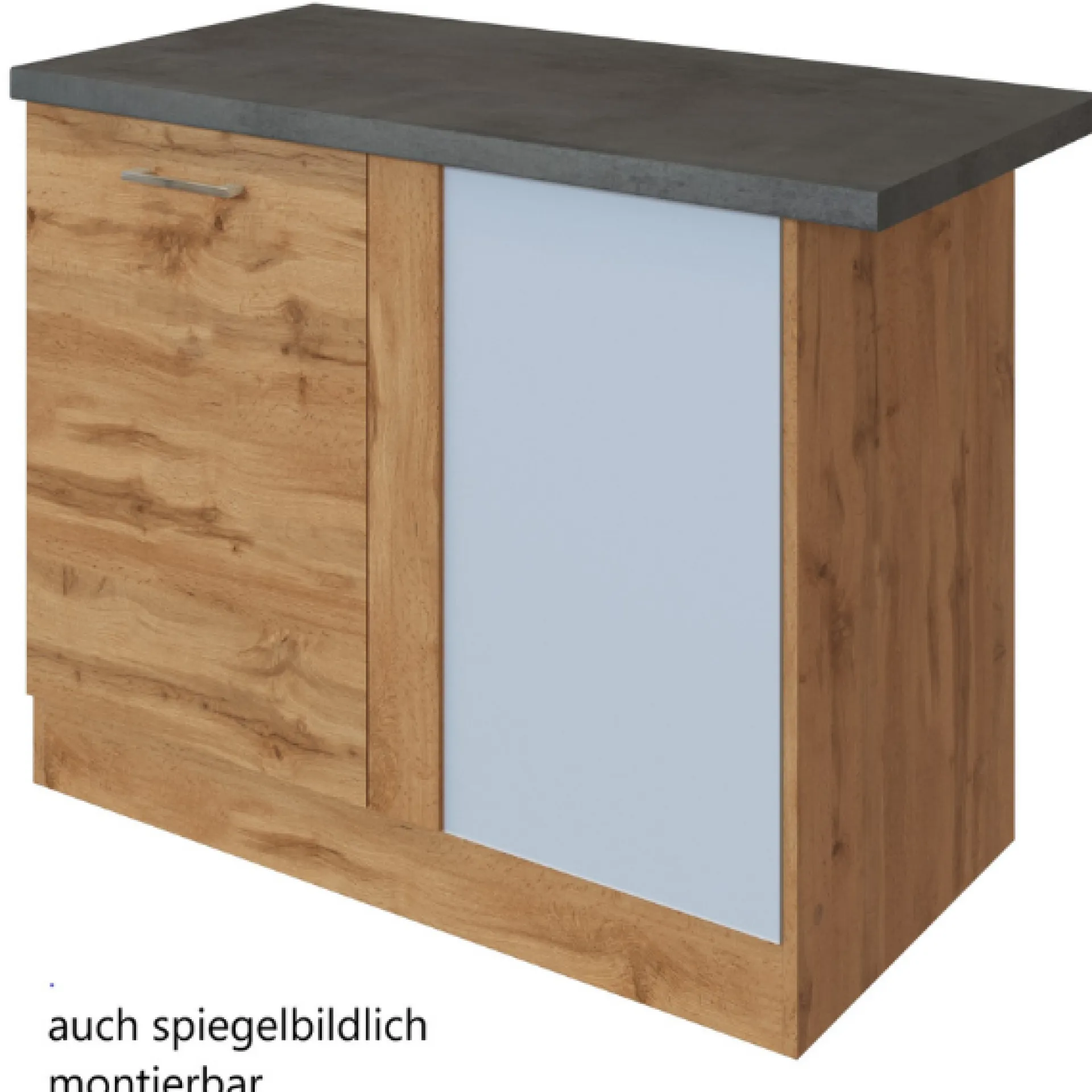 Held Eckkleiderschrank Sorrella 110cm 1 Tür - Eiche/Beton