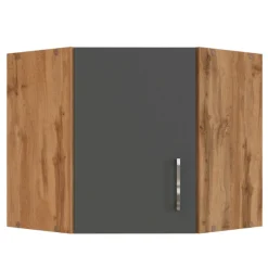 Eckschrank Sorrella 60cm 1 Tür - Anthrazit/Eiche