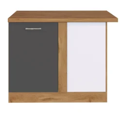 Eckschrank Sorrella 110cm 1 Tür - Anthrazit/Eiche
