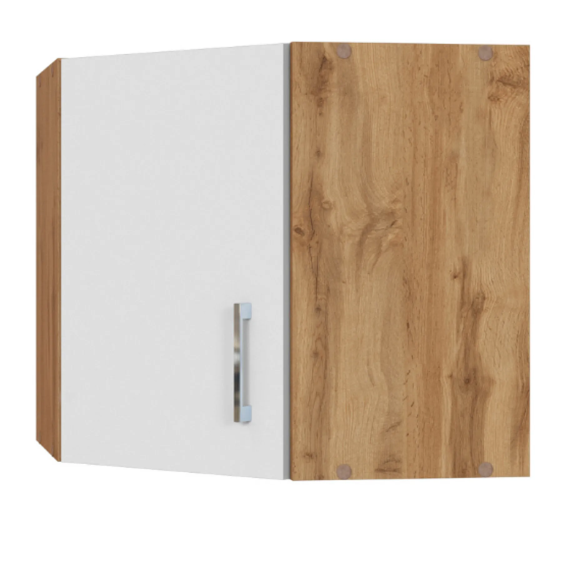 Eckschrank Sorrella 60cm 1 Tür - weiß/Eiche