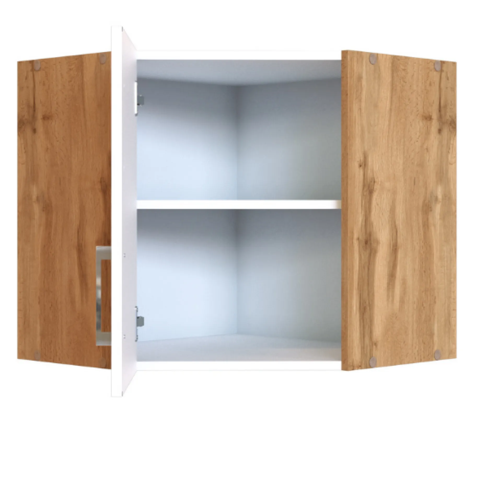 Eckschrank Sorrella 60cm 1 Tür - weiß/Eiche