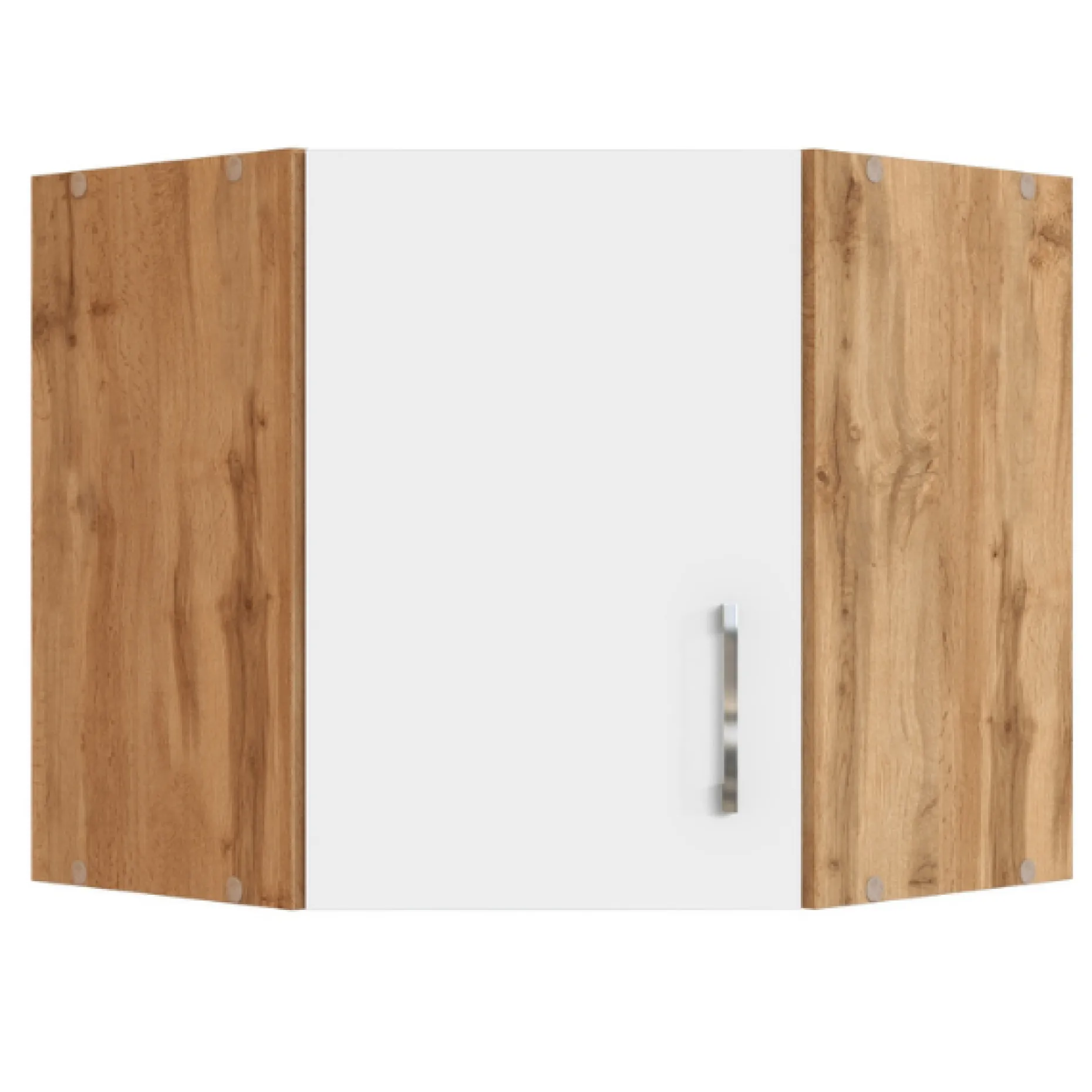 Eckschrank Sorrella 60cm 1 Tür - weiß/Eiche