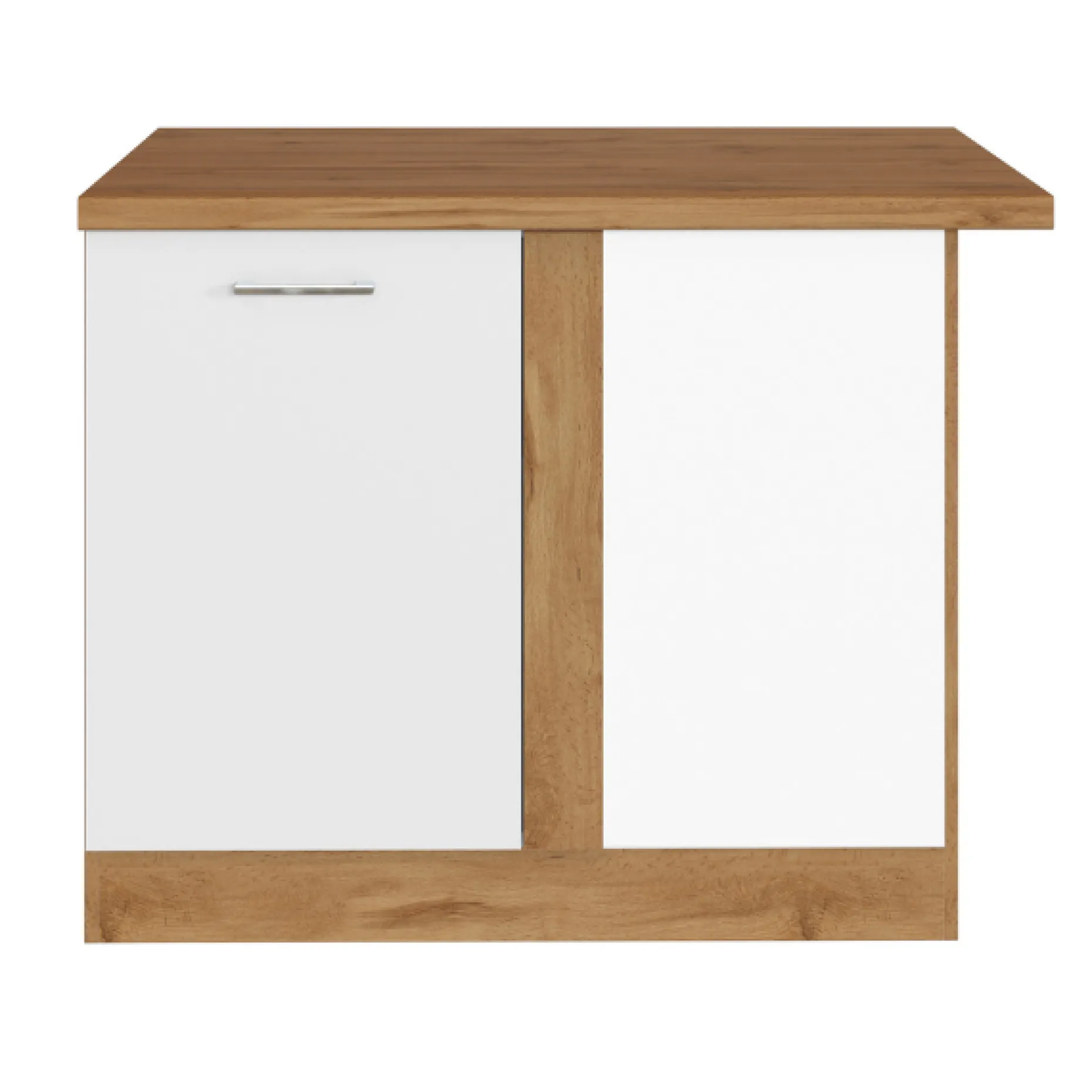 Eckschrank Sorrella 110cm 1 Tür - weiß/Eiche