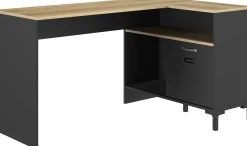 Gautier - Diagone Eckschreibtisch Manchester | 136 x 88 x 73 cm | Eiche Helvezia Design