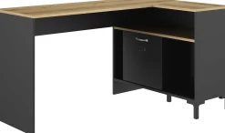 Gautier - Diagone Eckschreibtisch Manchester | 136 x 88 x 73 cm | Eiche Helvezia Design