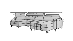 Emob Ecksofa Bernardo | 306 x 165 x 100 cm |