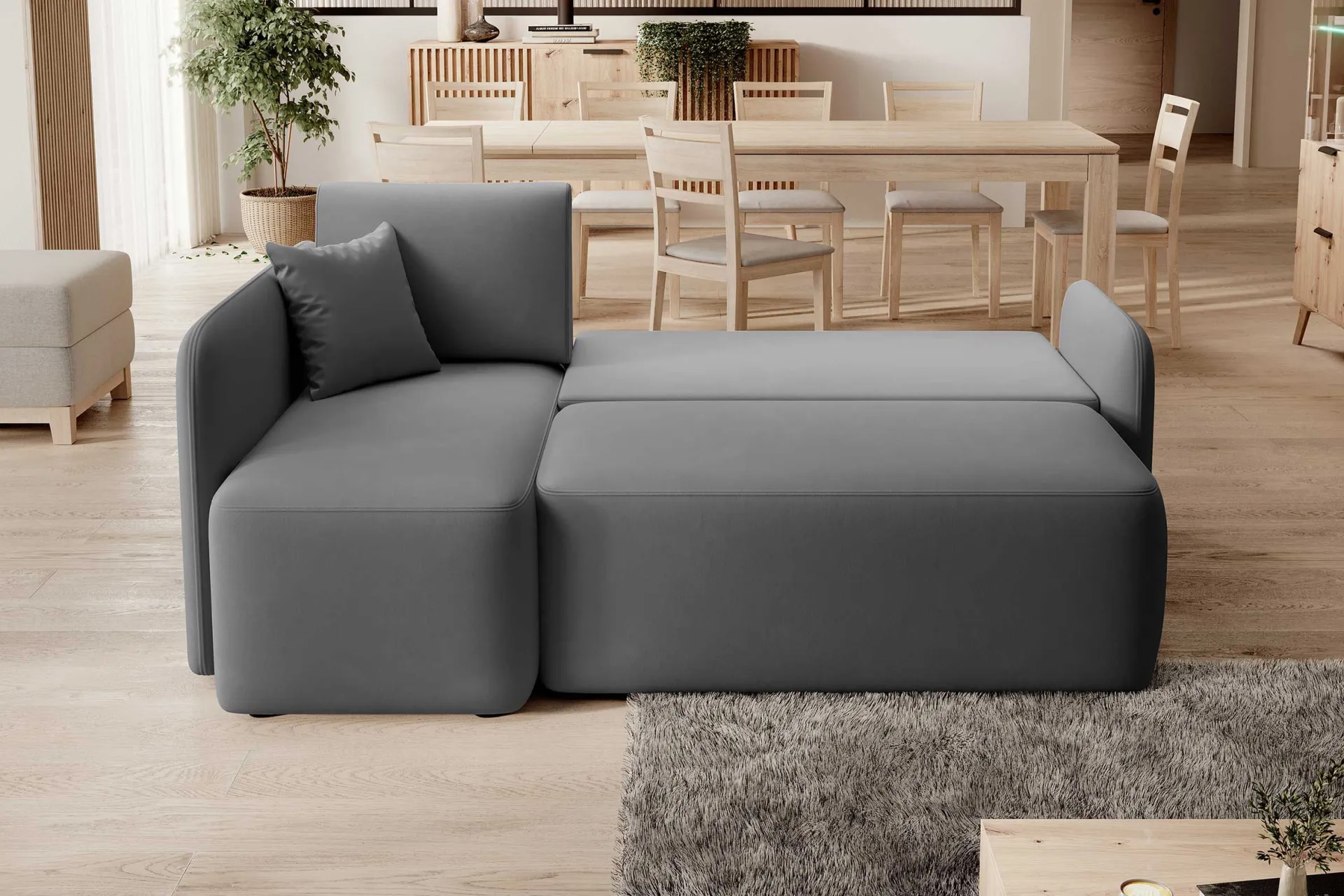 Emob Ecksofa Henrichs | 206 x 150 x 89 cm | Dunkel