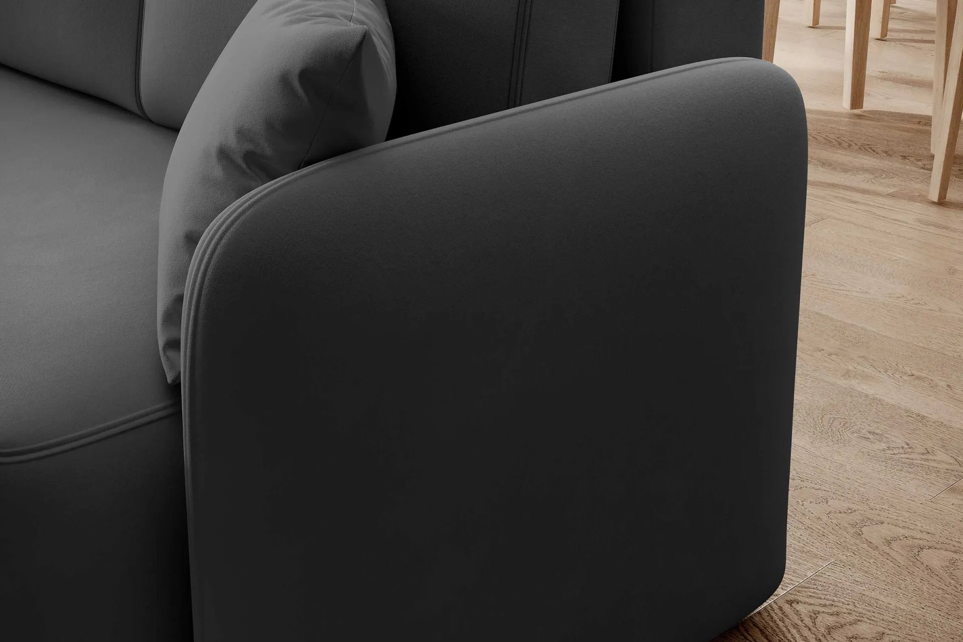 Emob Ecksofa Henrichs | 206 x 150 x 89 cm | Dunkel