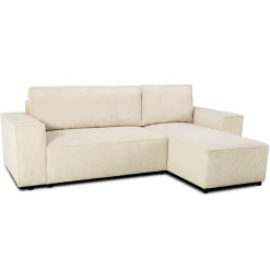 PGS Ecksofa Josh rechts - mit Stauraum - gerippter Samt