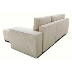 PGS Ecksofa Josh rechts - mit Stauraum - gerippter Samt