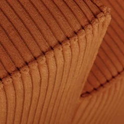 PGS Ecksofa Josh rechts - mit Stauraum - terracotta gerippter Samt