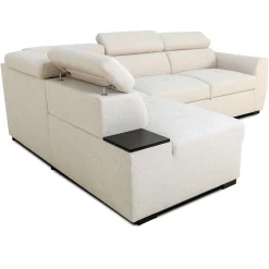 PGS Ecksofa Kelio links - verstellbare Kopfstütze - r Stoff