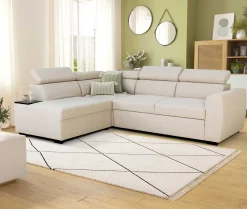 PGS Ecksofa Kelio links - verstellbare Kopfstütze - r Stoff