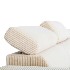 PGS Ecksofa Kelio rechts - verstellbare Kopfstütze - er Rippensamt