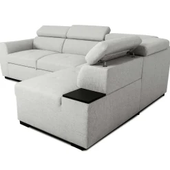 PGS Ecksofa Kelio rechts - verstellbare Kopfstütze - er Stoff