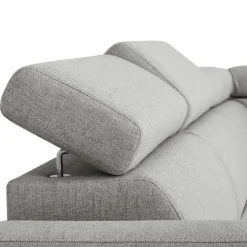 PGS Ecksofa Kelio rechts - verstellbare Kopfstütze - er Stoff