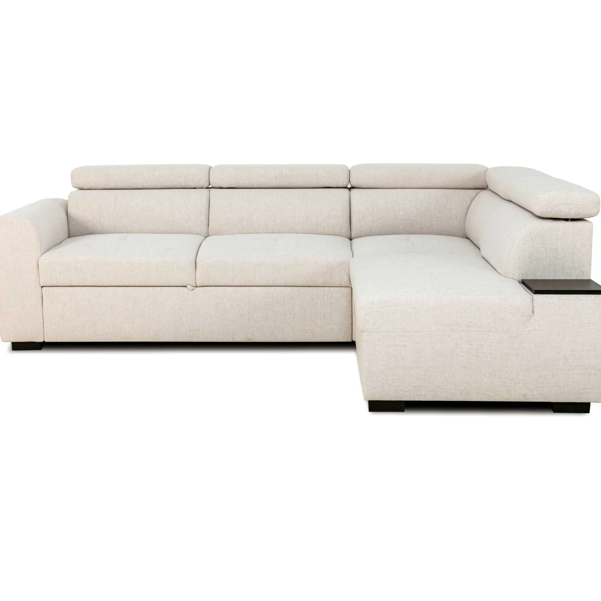 PGS Ecksofa Kelio rechts - verstellbare Kopfstütze - r Stoff