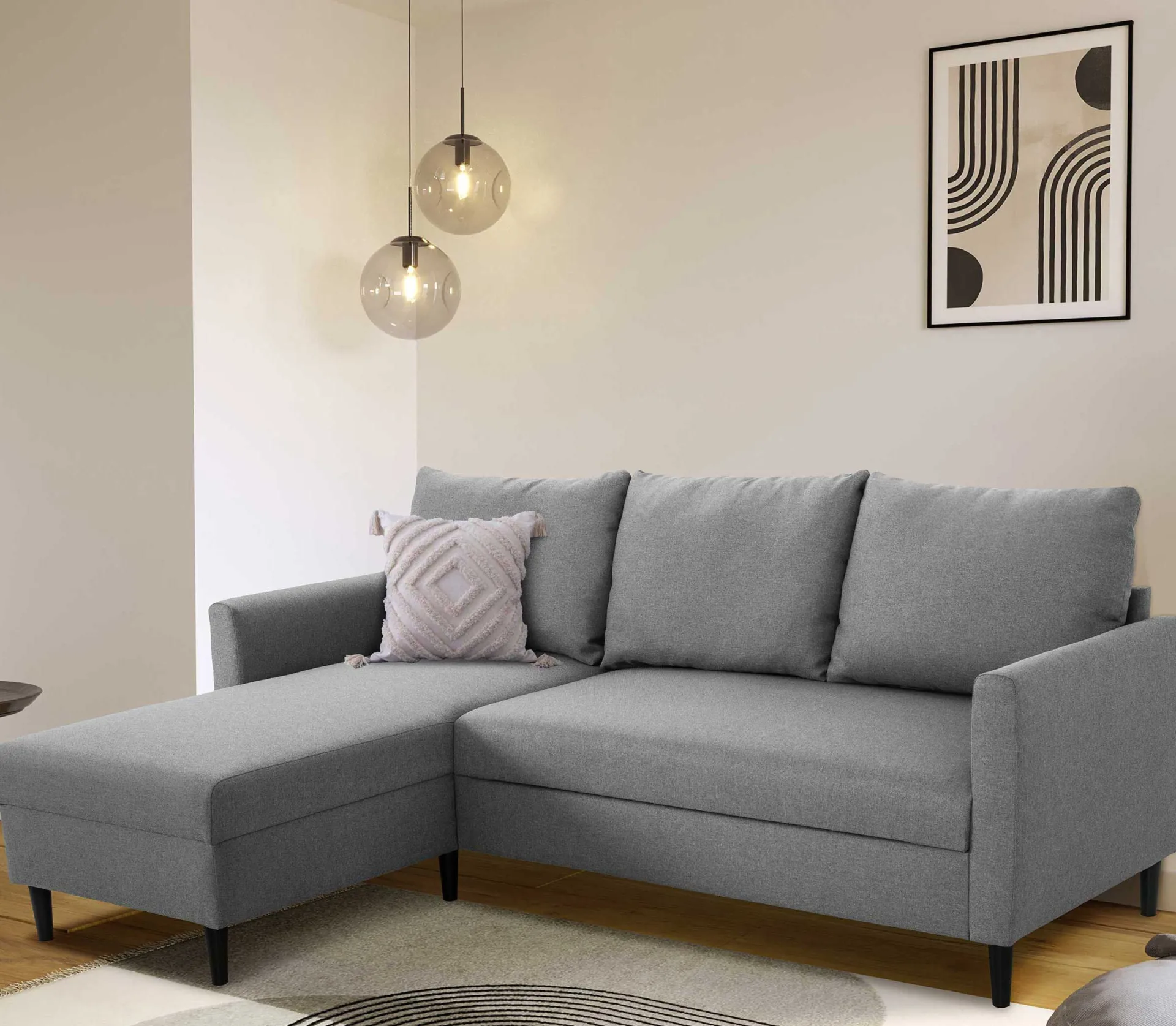 PGS Ecksofa Tweety links - 192x137x82cm - er Stoff